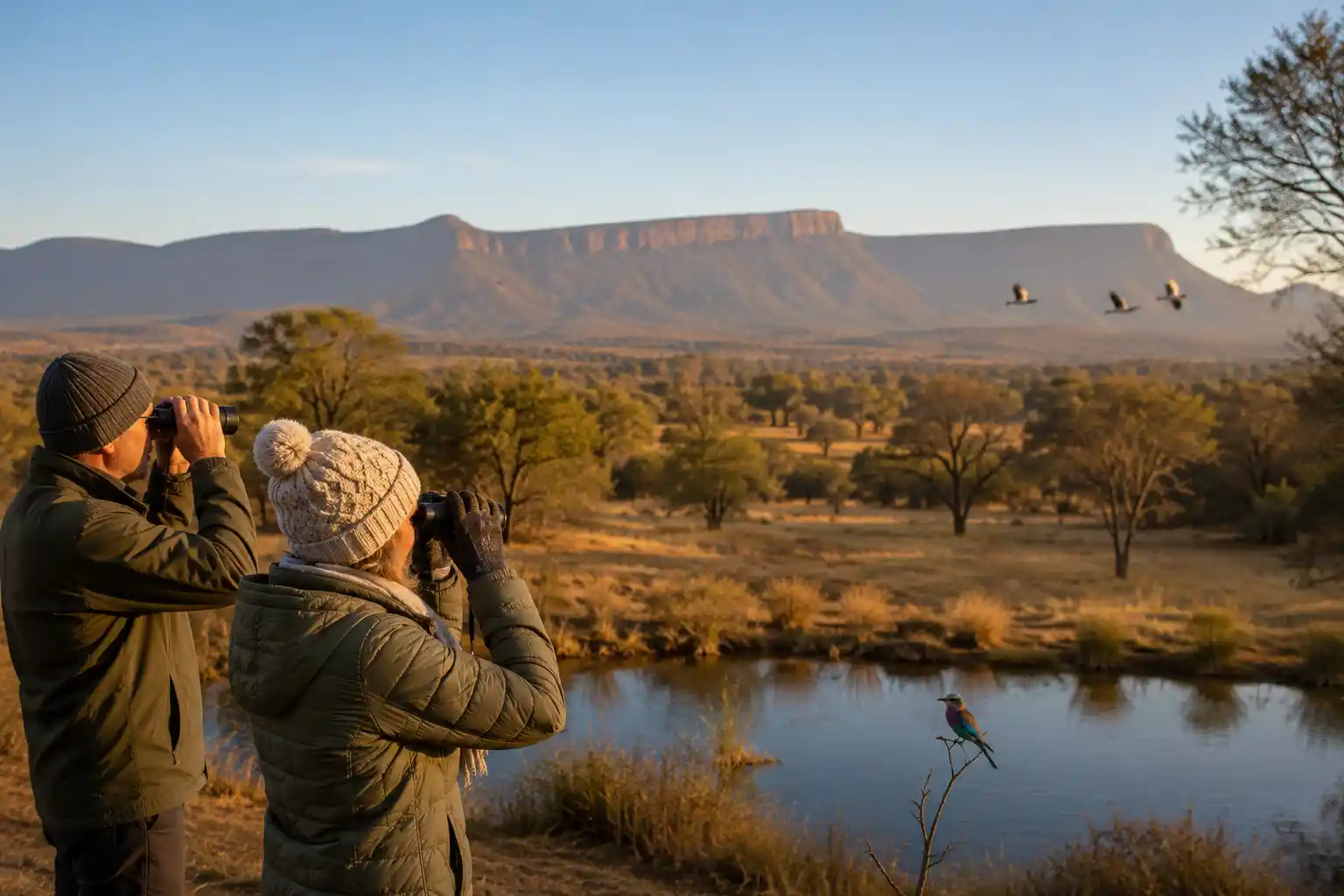 Bird watching and winter wildlife in the Waterberg near Modimolle