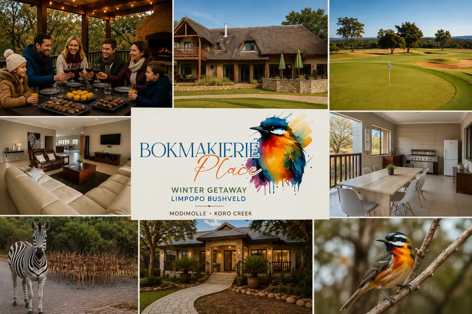 Winter getaway in Limpopo at Bokmakierie Place in Koro Creek Golf Estate Modimolle